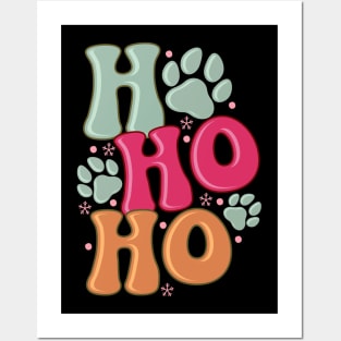 HO HO HO Cute Dog Lover Christmas Posters and Art